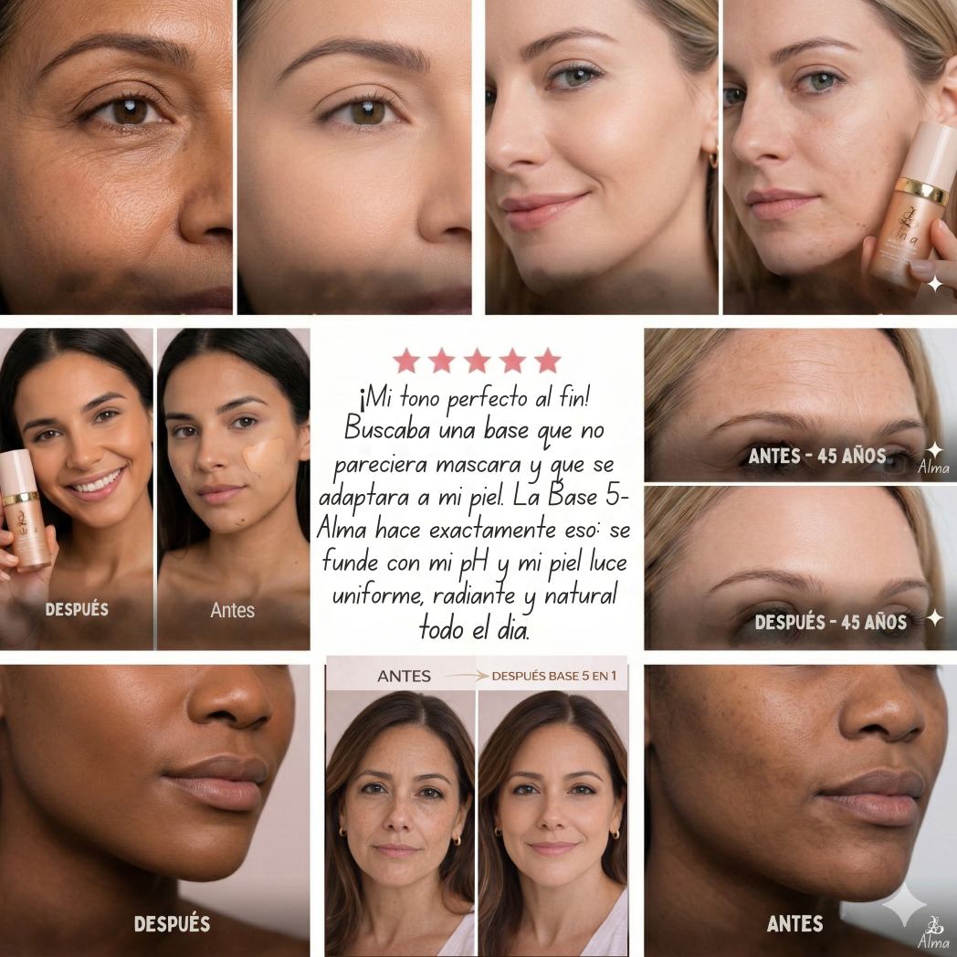 Tu Tono de Piel Perfecto en 60 Seg- Base de Maquillaje 5 en 1