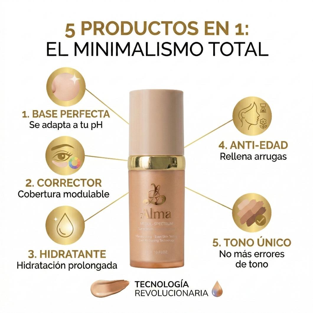 Tu Tono de Piel Perfecto en 60 Seg- Base de Maquillaje 5 en 1