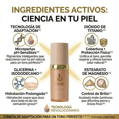 Tu Tono de Piel Perfecto en 60 Seg- Base de Maquillaje 5 en 1